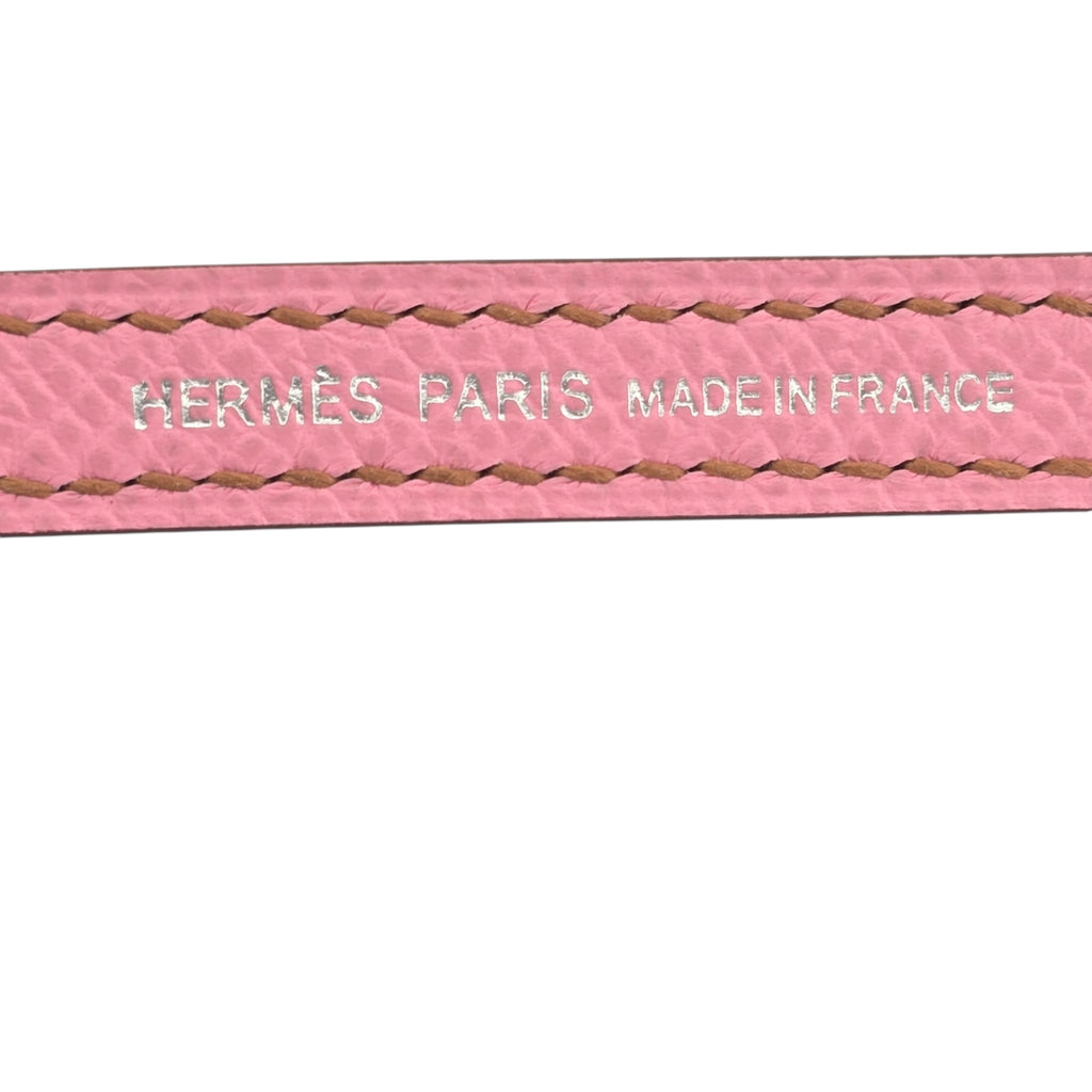 Hermes Mini Kelly II Epsom 5P Bubblegum Pink Palladium Hardware Bag