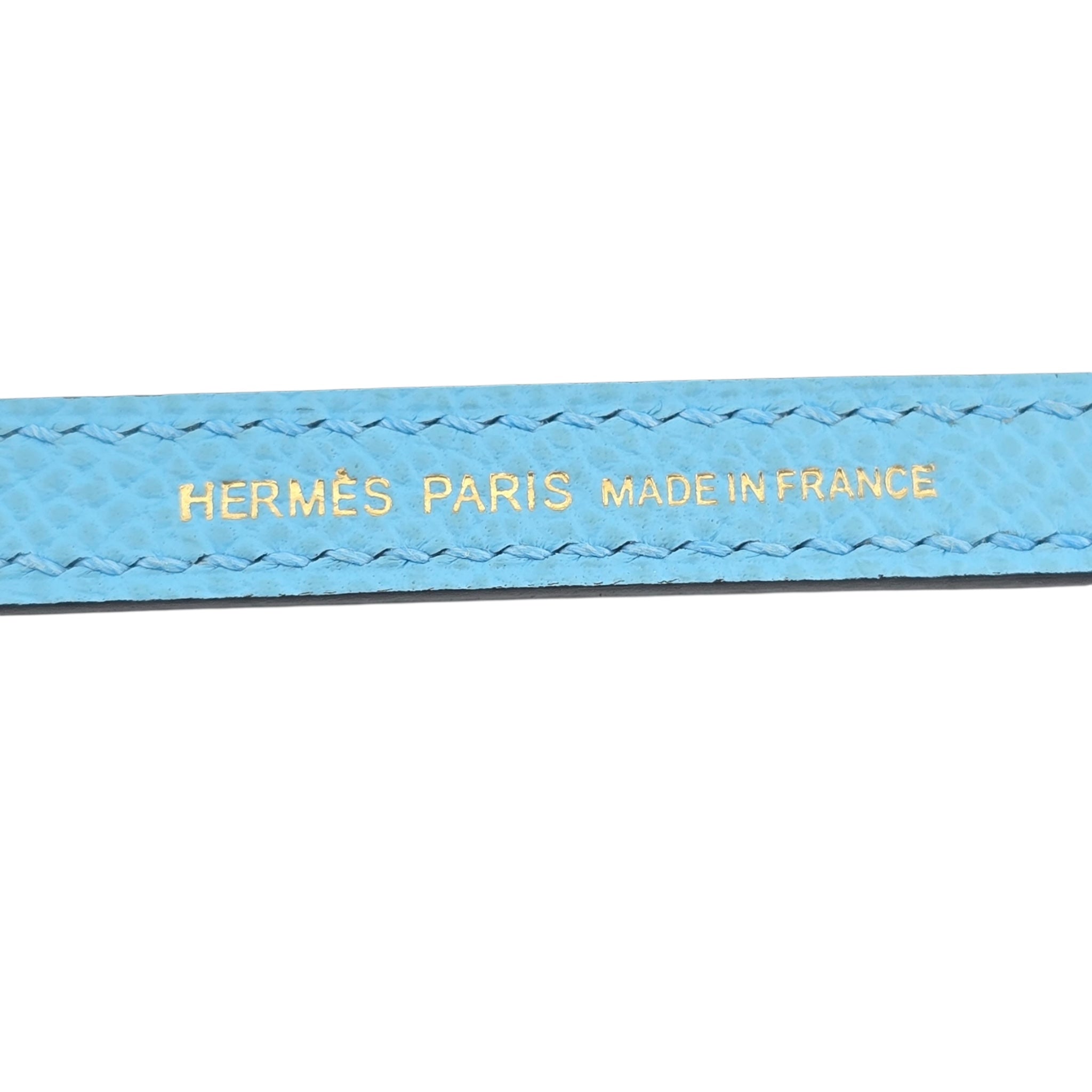 Hermes Mini Kelly II Bleu Celeste Epsom Gold Hardware