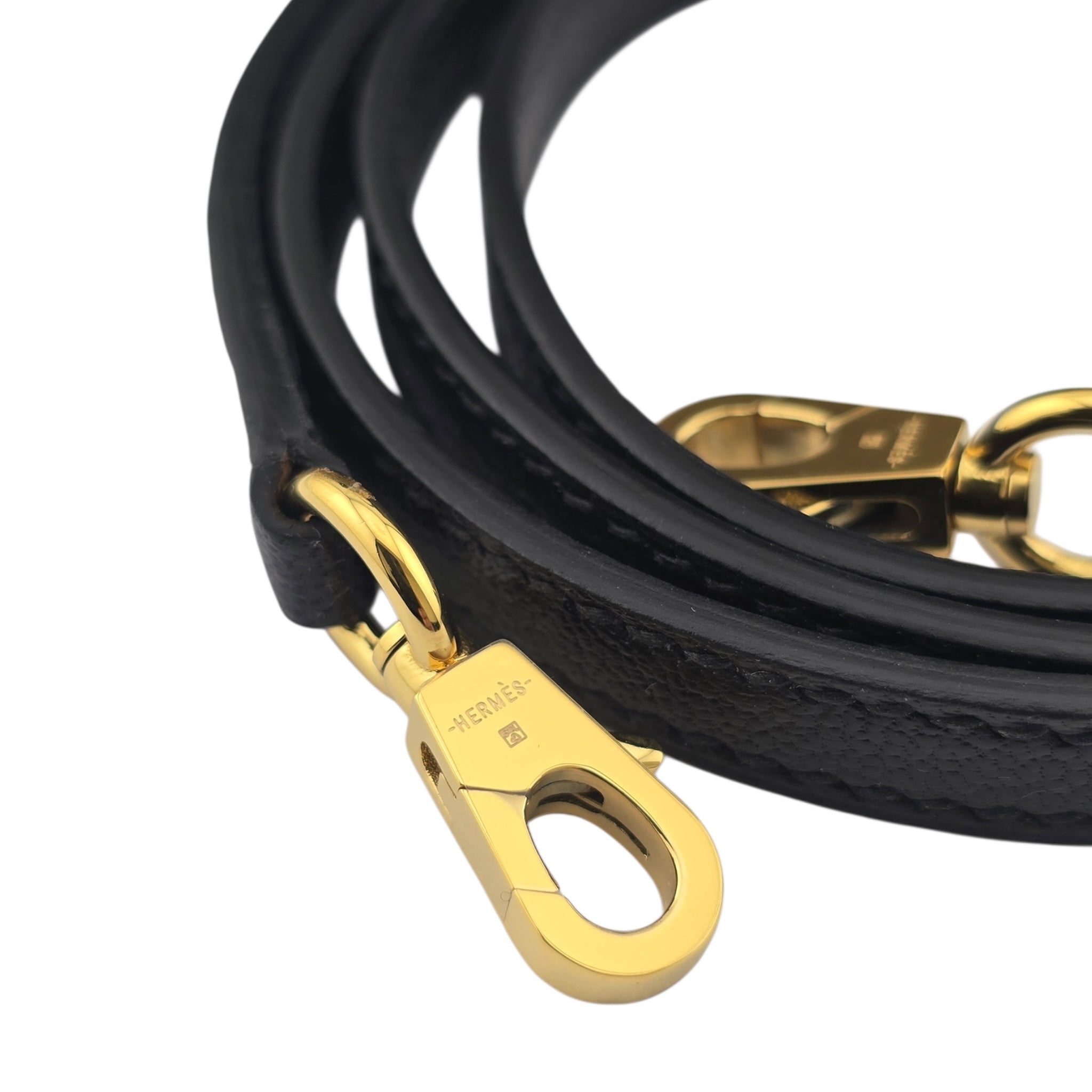 Hermes Mini Kelly II Chèvre Noir Gold Hardware HERMES