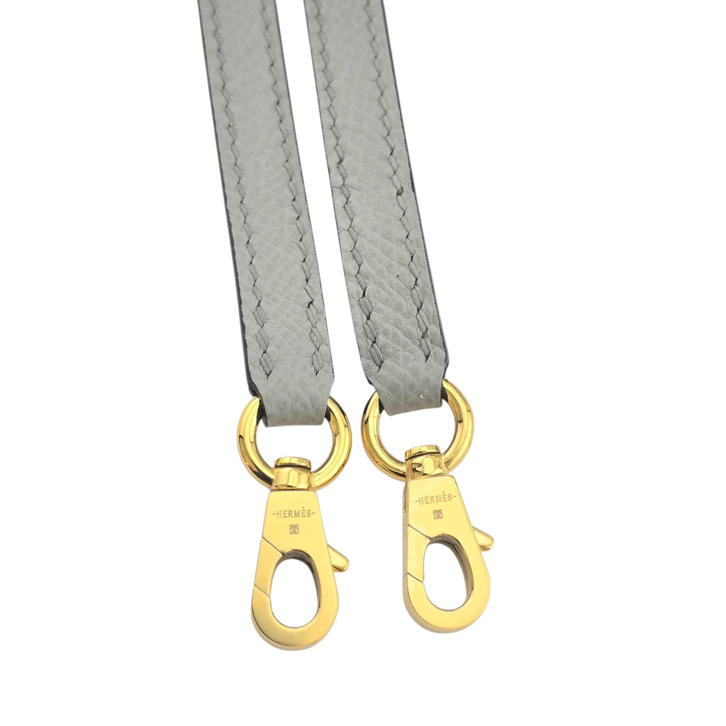 Hermes Mini Kelly II Epsom Bleu Glacier Gold Hardware HERMES