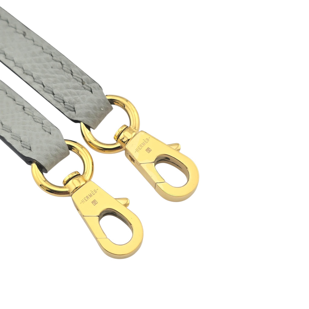 Hermes Mini Kelly II Epsom Bleu Glacier Gold Hardware HERMES