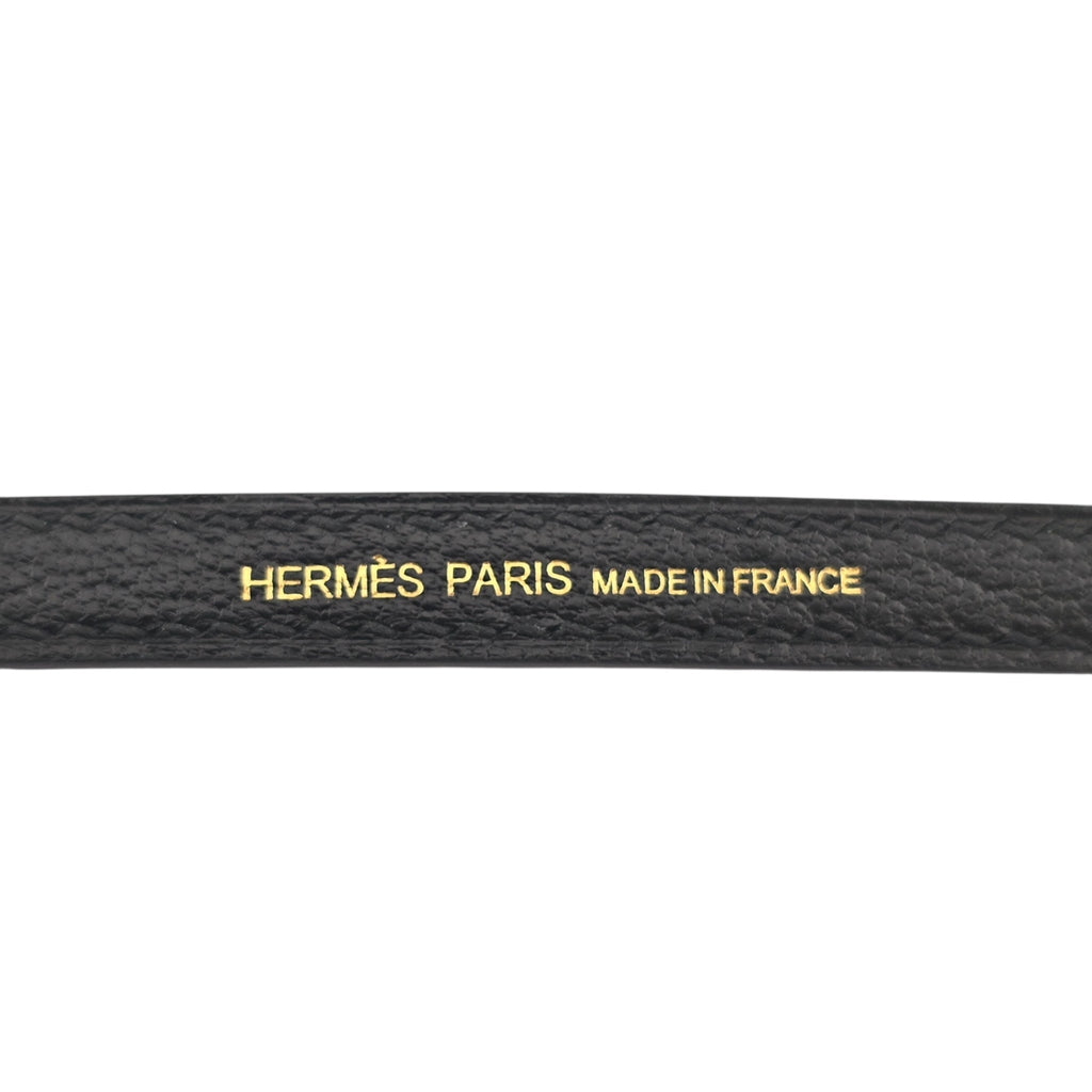 Hermes Mini Kelly II Chèvre Noir Gold Hardware HERMES