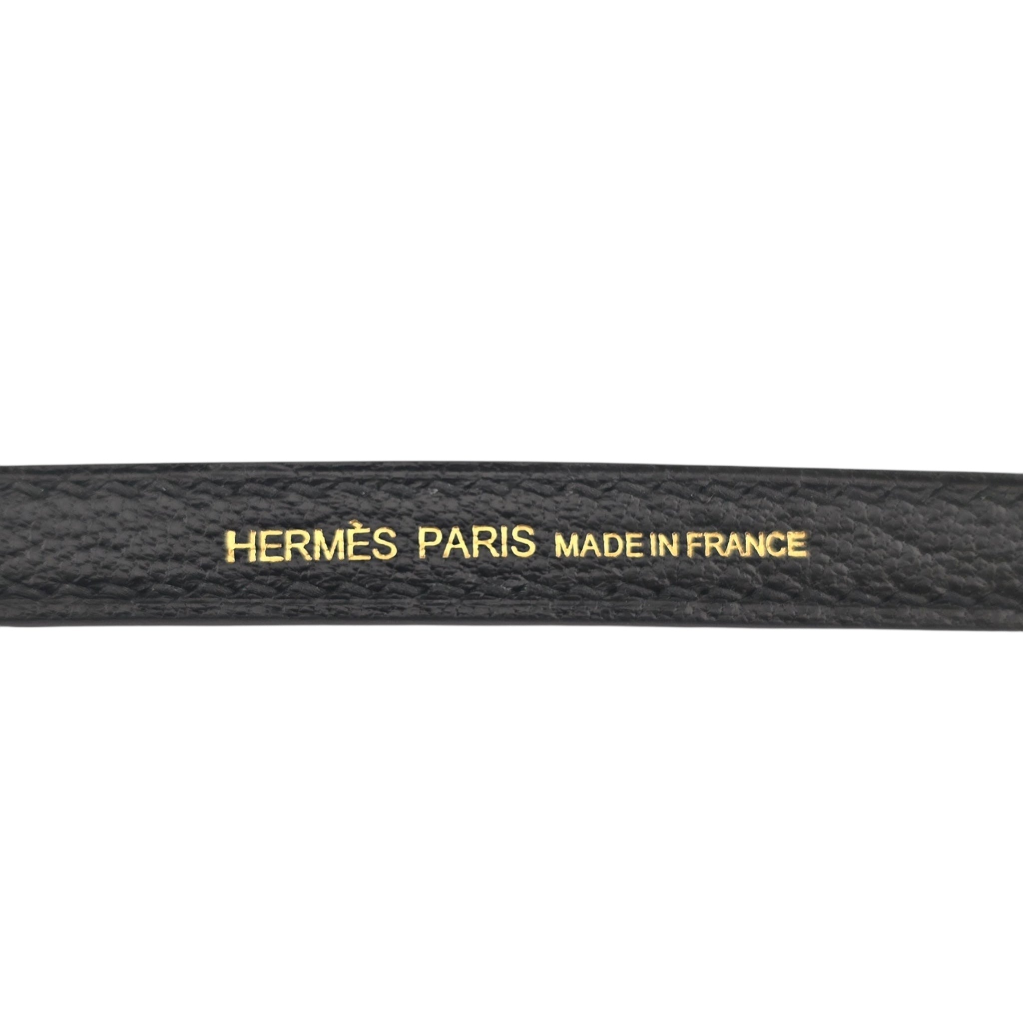 Hermes Mini Kelly II Chèvre Noir Gold Hardware HERMES