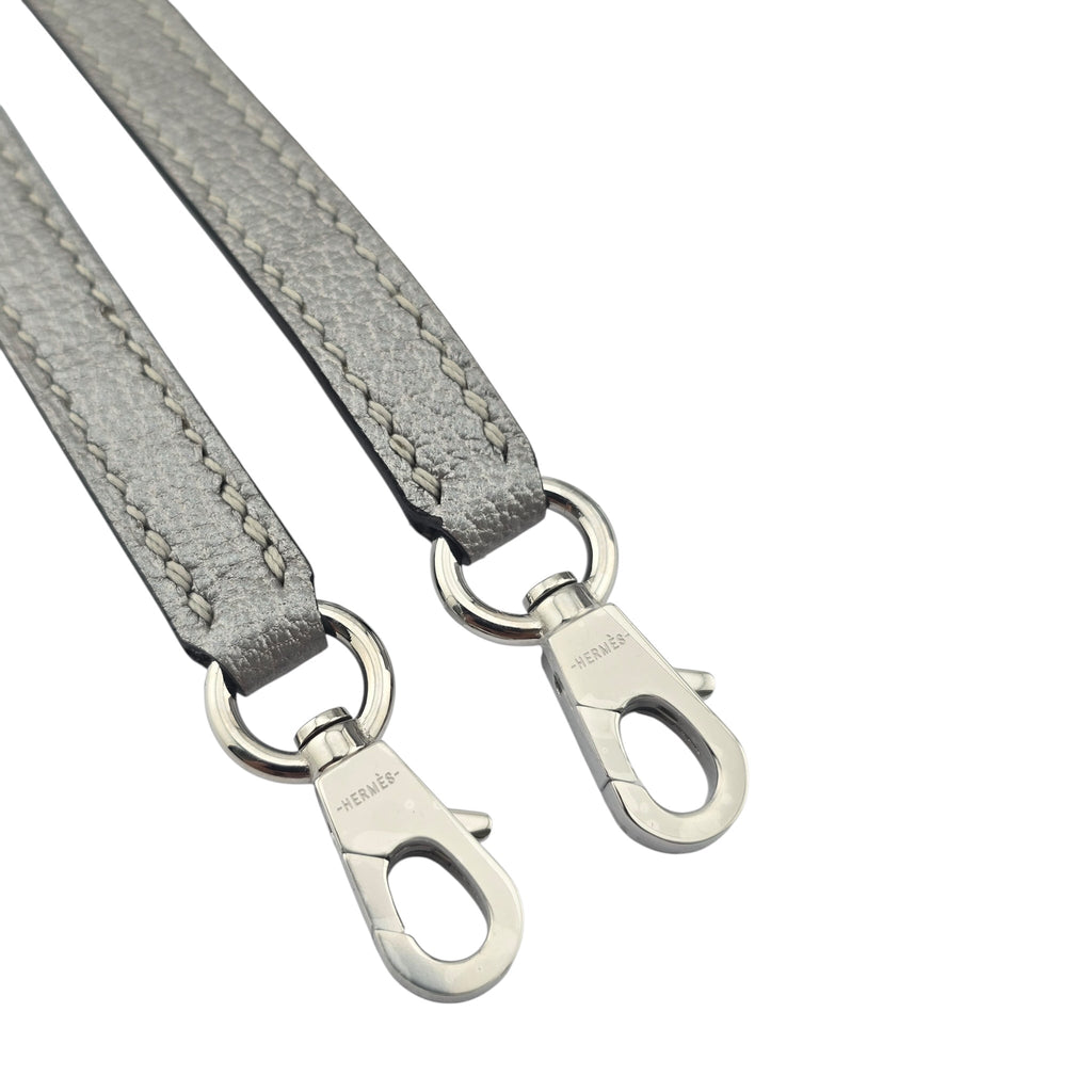 Hermes Mini Kelly II Gris Argente Chevre Chamkilight Palladium Hardware HERMES