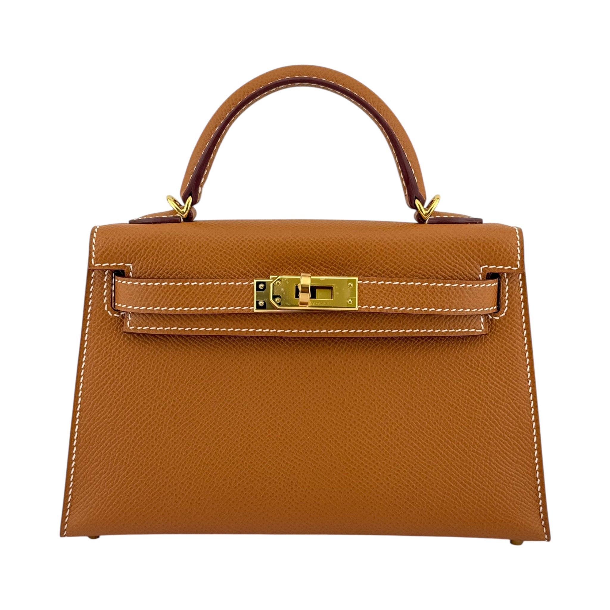 Hermes Mini Kelly II Gold Epsom Gold Hardware Bag HERMES