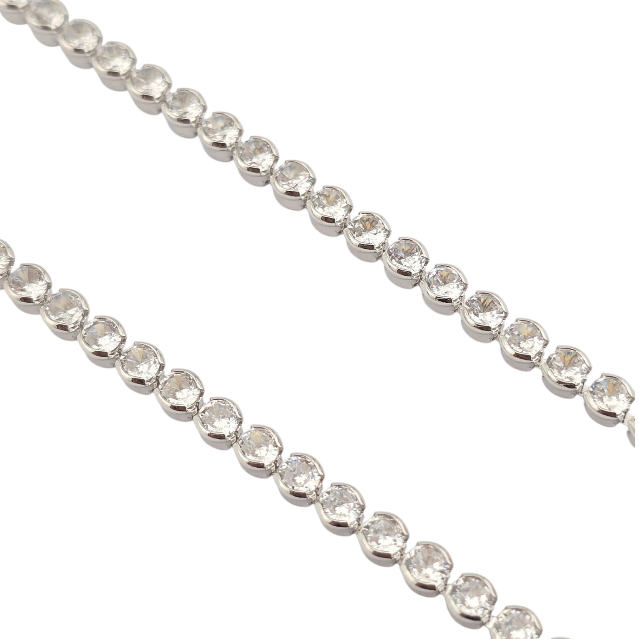 Chanel CC Crystal Silver Gold Necklace 2025 CHANEL