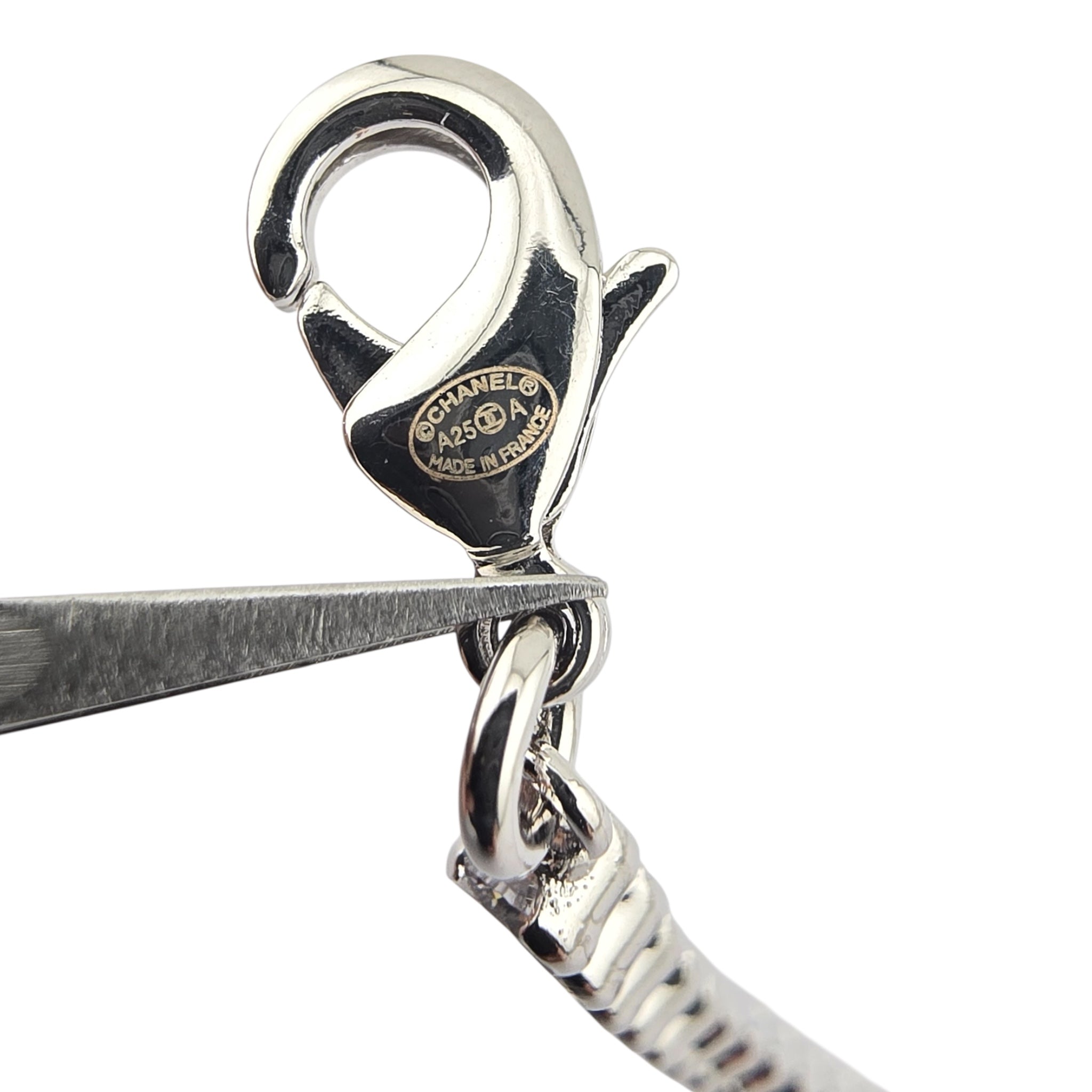 Chanel CC Crystal Silver Gold Necklace 2025 CHANEL