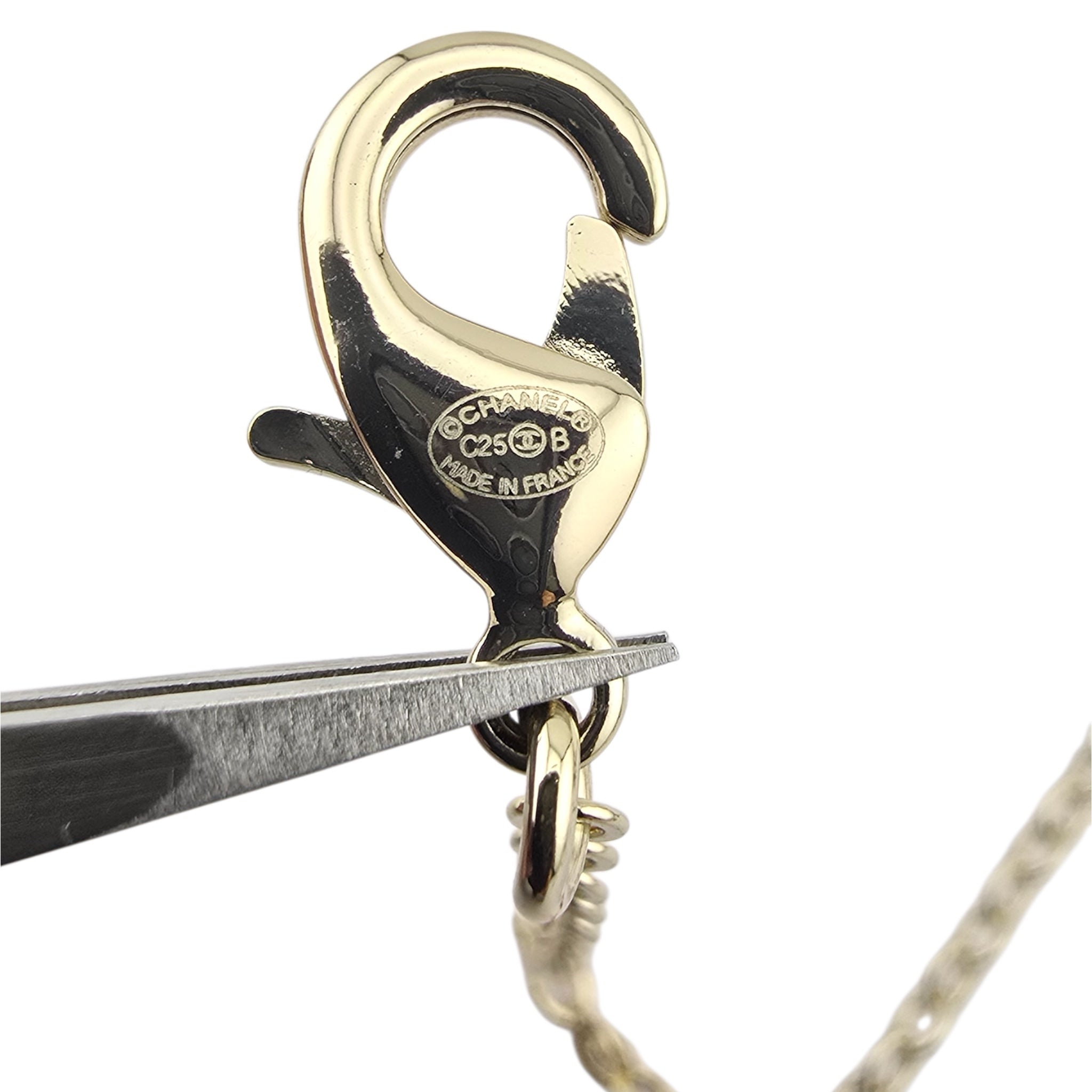 Chanel CC Long Ruthenium Black Bow Necklace 2025 CHANEL