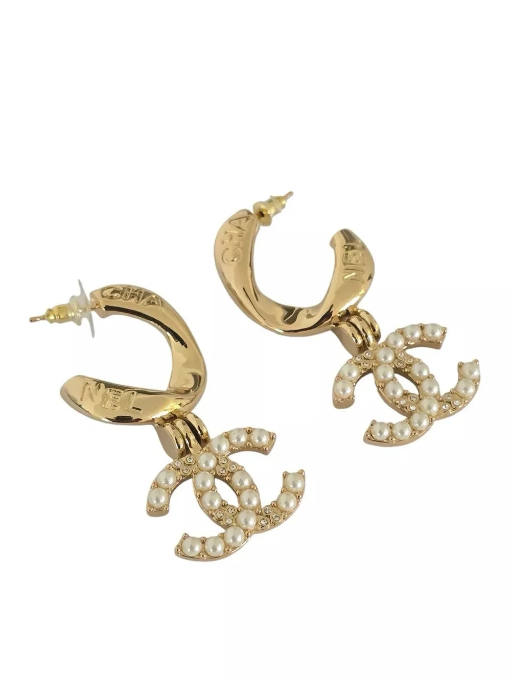 Chanel CC Drop Faux Pearl Crystals Earrings 2024 CHANEL