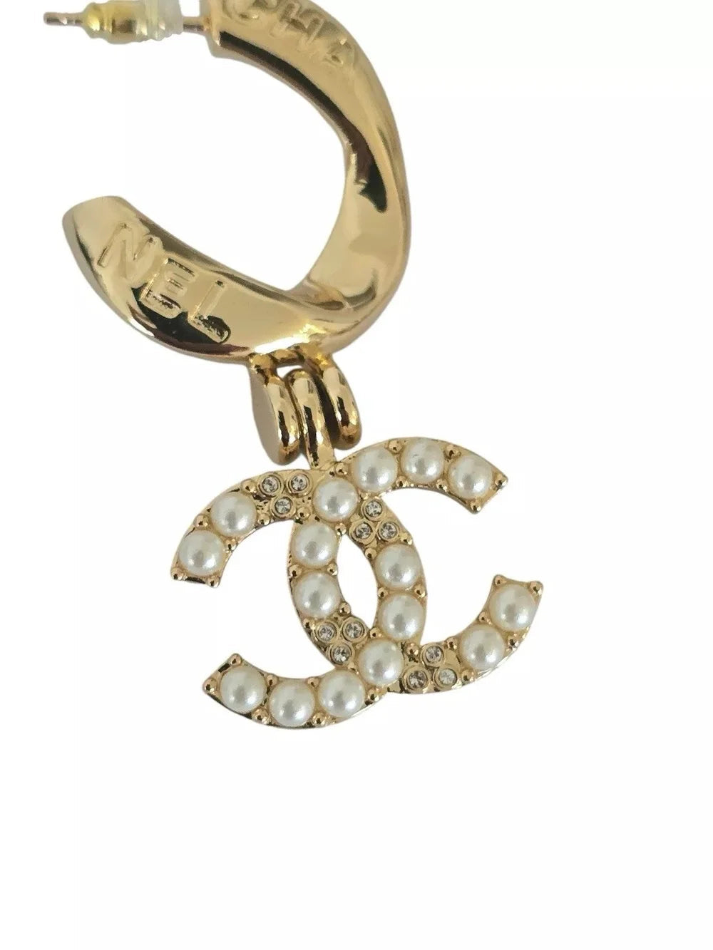 Chanel CC Drop Faux Pearl Crystals Earrings 2024 CHANEL
