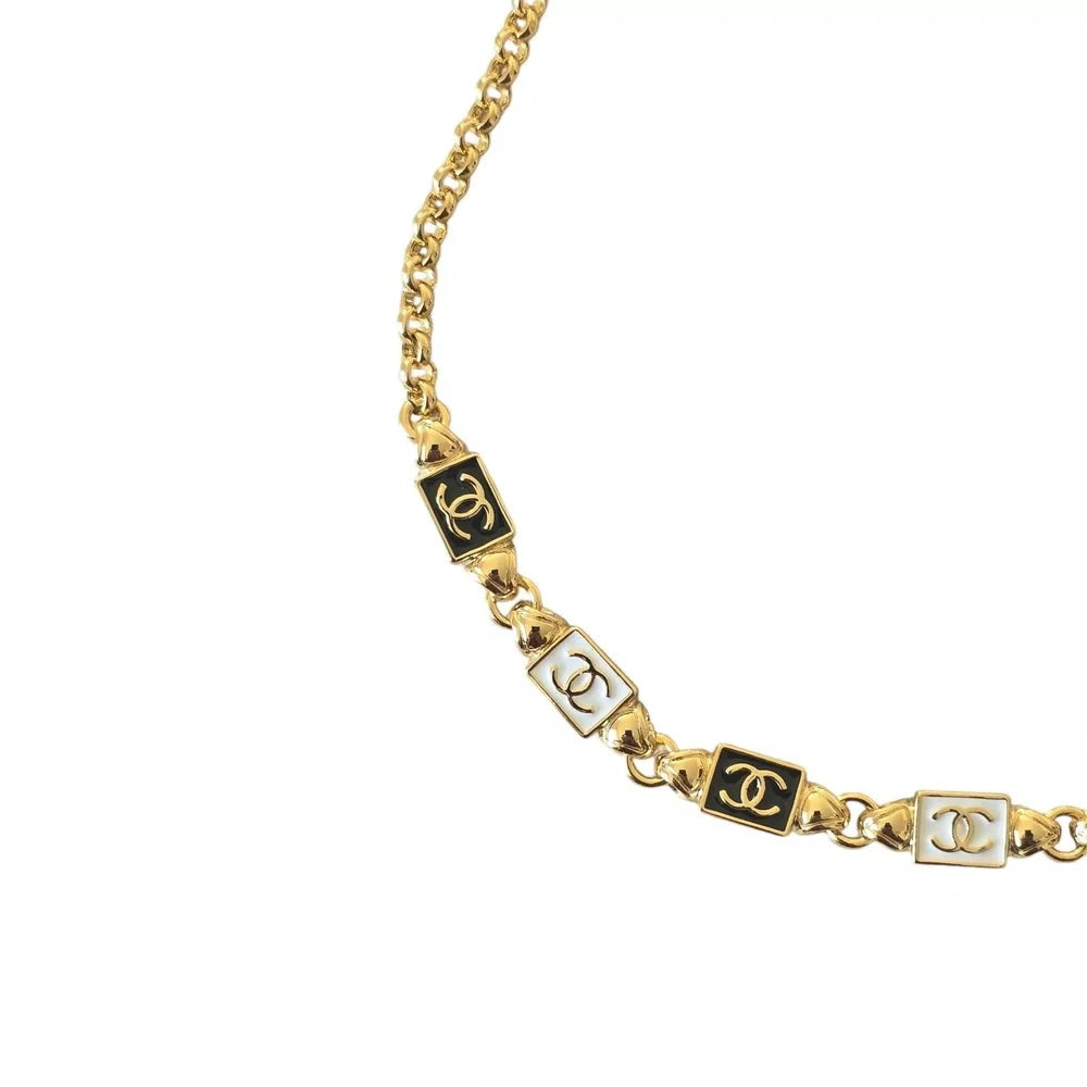 Chanel CC Stars Gold And Black/White Necklace 2024 24SS CHANEL