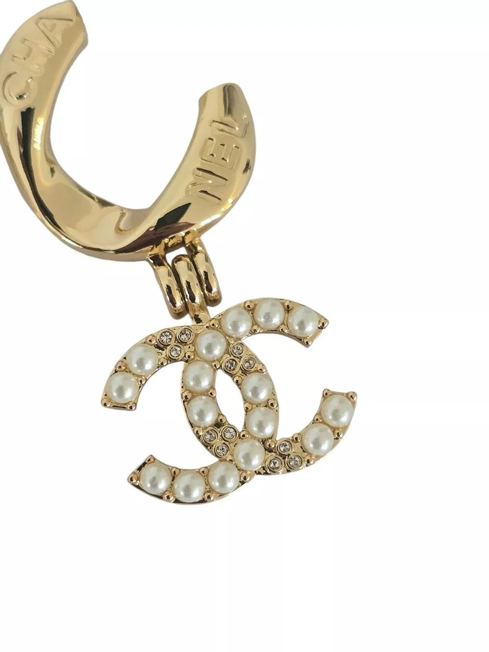 Chanel CC Drop Faux Pearl Crystals Earrings 2024 CHANEL