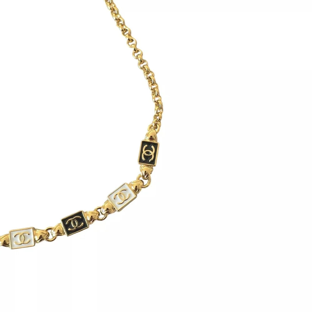 Chanel CC Stars Gold And Black/White Necklace 2024 24SS CHANEL