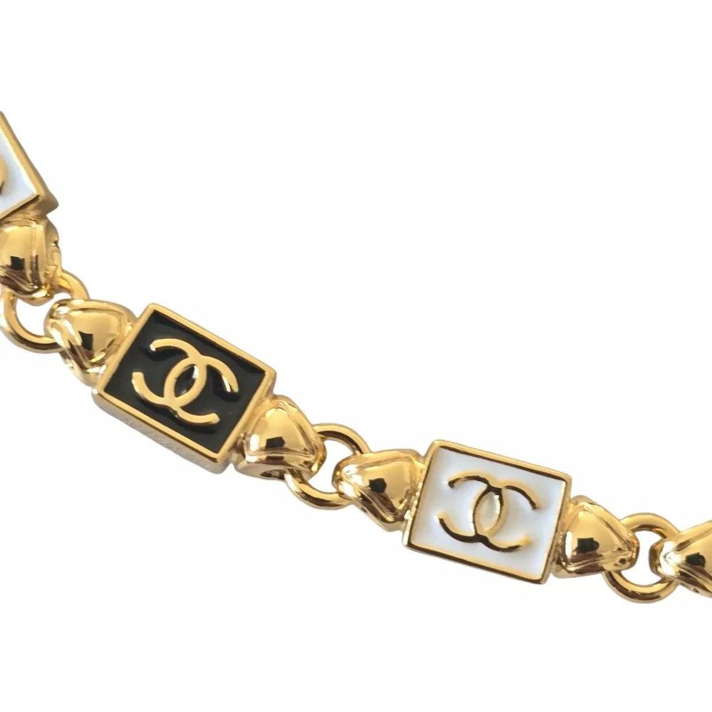 Chanel CC Stars Gold And Black/White Necklace 2024 24SS CHANEL