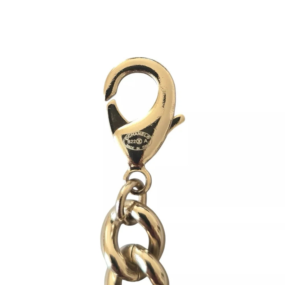 Chanel Letters B22 A Necklace Choker Black/White CHANEL