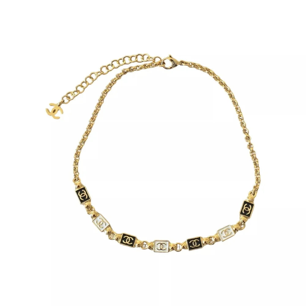 Chanel CC Stars Gold And Black/White Necklace 2024 24SS CHANEL