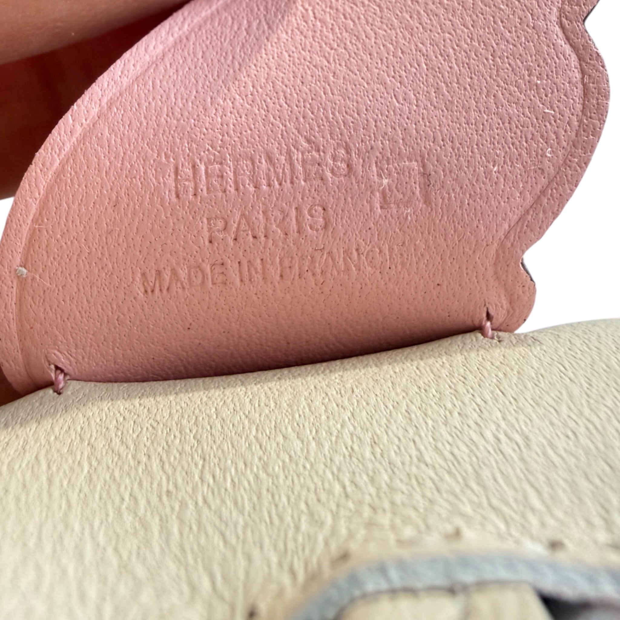 Hermès Rodeo Pegase Craie / Rose Sakura Leather and Alligator Touch PM Charm Bag